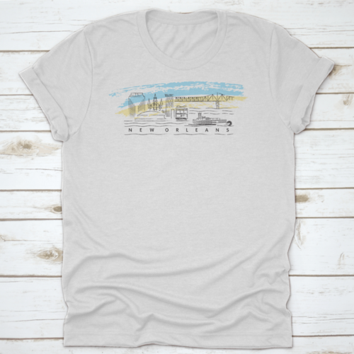 New Orleans, Louisiana Skyline Vector Illustration And Typography