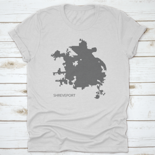 Shreveport Louisiana City Map Grey Illustration Silhouette Shape