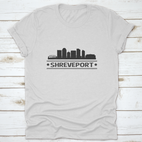 Shreveport Louisiana City Travel. City Skyline. Silhouette City.