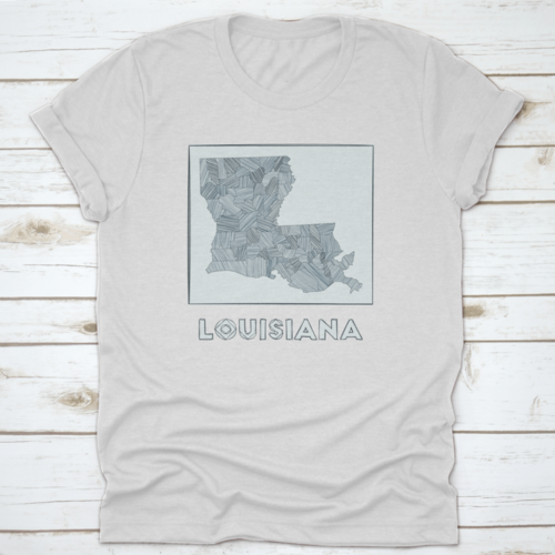 A Sketch Of The Map Of The State Of Louisiana Represented With Hachure