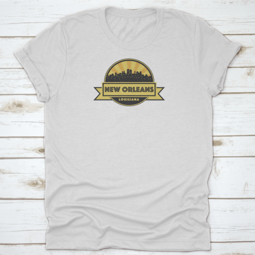 New Orleans Louisiana With Abstract Skyline Design Vector Illustration