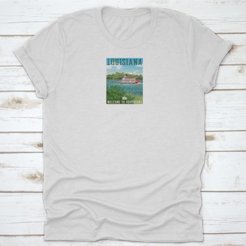 Vector Illustration Of Louisiana Travel Vacation Poster With Paddle