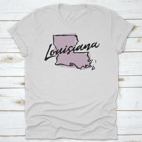 Hand Drawn Outline Illustration Of Louisiana State Map Vector Art