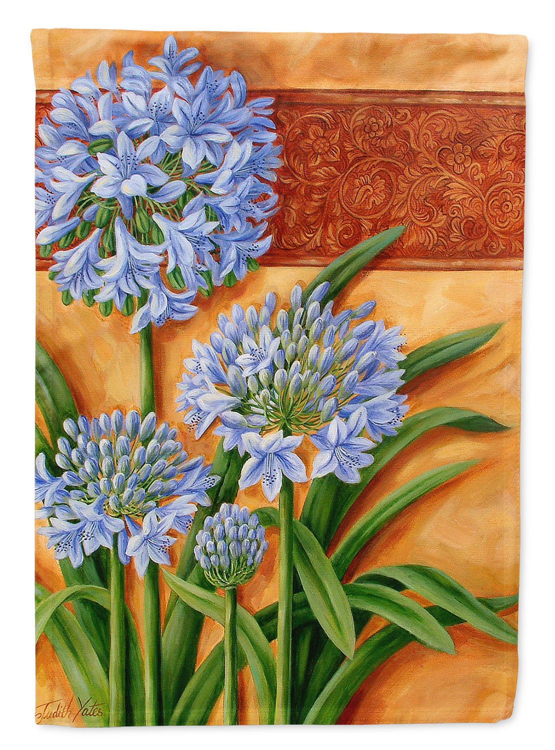Agapanthus by Judith Yates Garden Flag – Decorative Outdoor Yard Flag JYJ0072GF