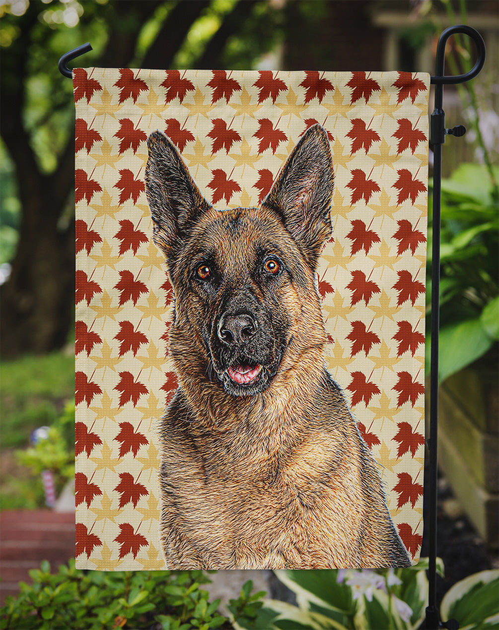 Fall Leaves German Shepherd Garden Flag – Decorative Outdoor Yard Flag KJ1208GF