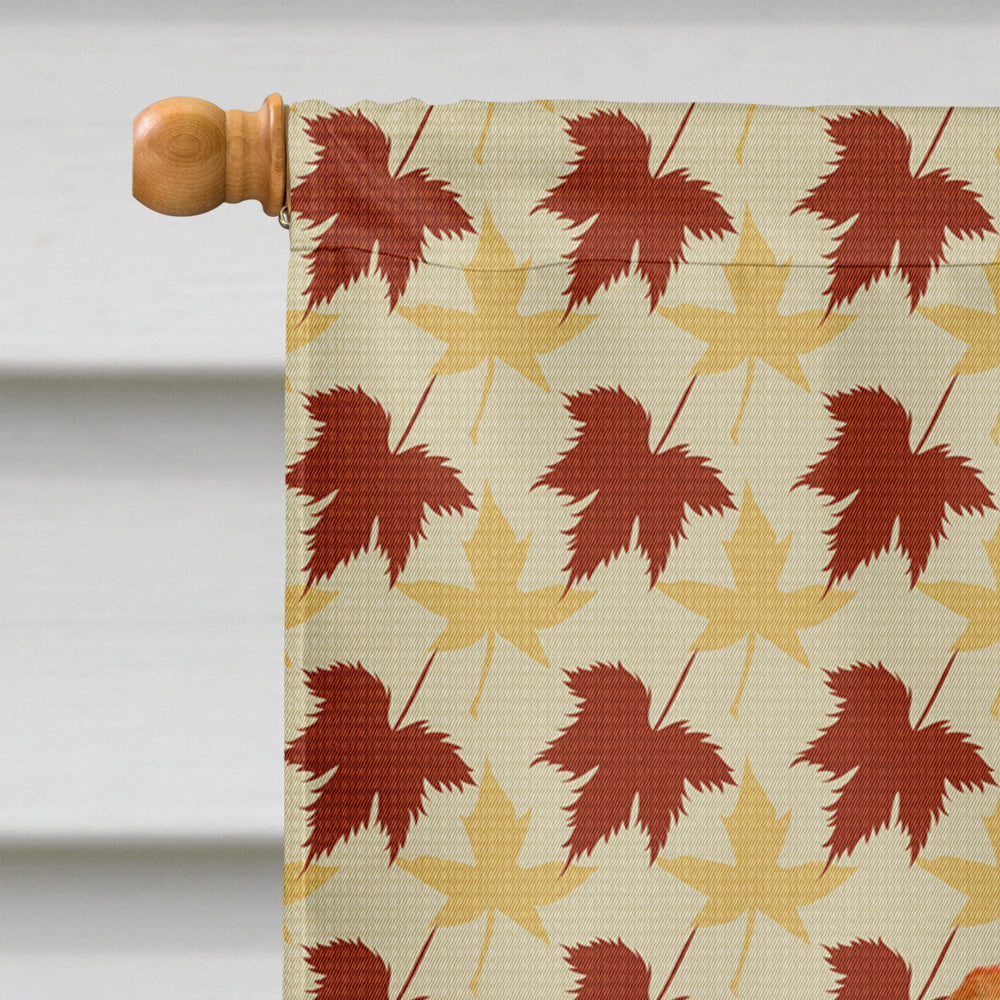 Dachshund Fall Leaves Portrait Flag Canvas House Size
