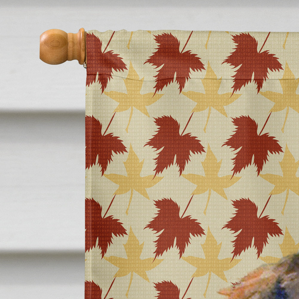 Dachshund Fall Leaves Portrait Flag Canvas House Size
