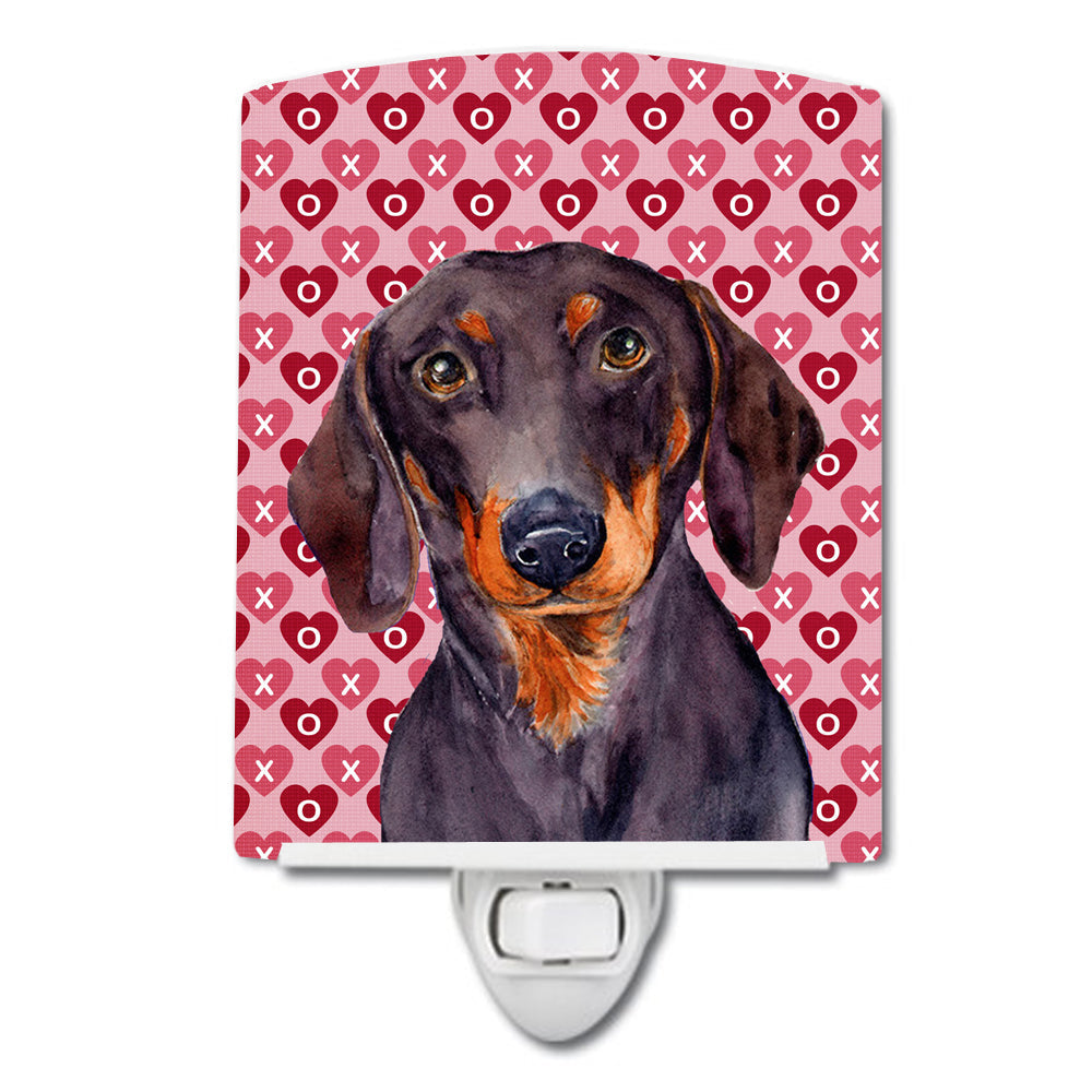 Dachshund Hearts Love and Valentine's Day Portrait Ceramic Night Light LH9133CNL