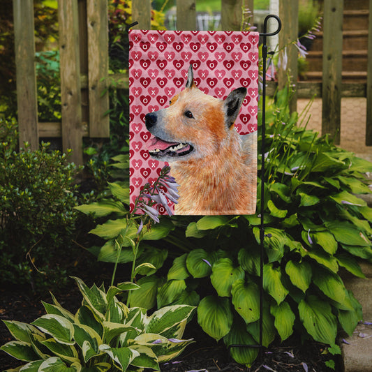 Australian Cattle Dog Hearts Love Valentine's Day Garden Flag – Decorative Outdoor Yard Flag
