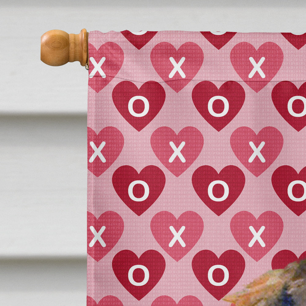 Dachshund Hearts Love Valentine's Day Flag Canvas House Size