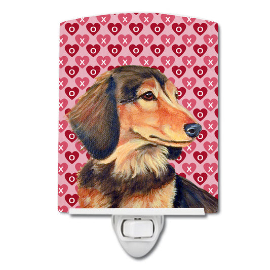 Dachshund Hearts Love and Valentine's Day Portrait Ceramic Night Light LH9166CNL