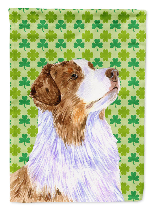 Australian Shepherd St. Patrick's Day Shamrock Garden Flag – Decorative Outdoor Yard Flag