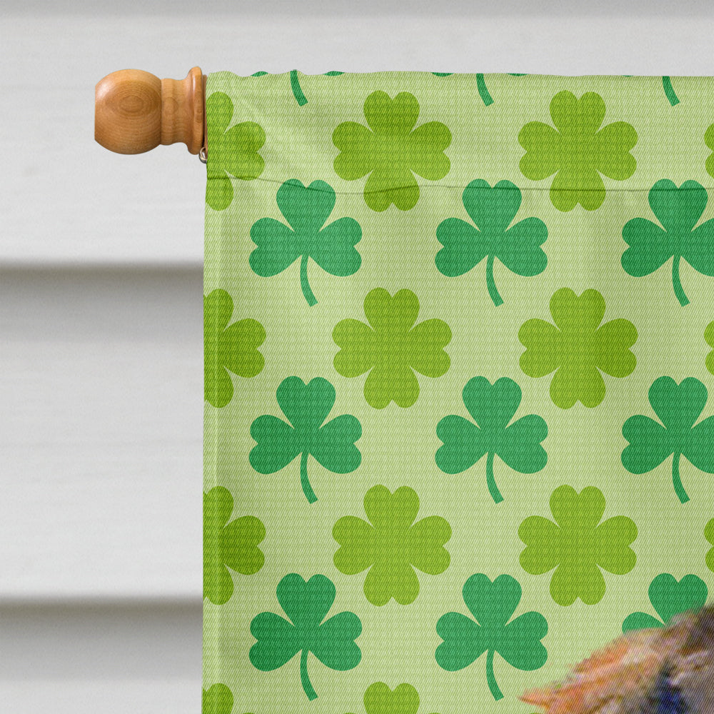 Dachshund St. Patrick's Day Shamrock Portrait Flag Canvas House Size