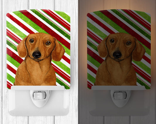Dachshund Candy Cane Holiday Christmas Ceramic Night Light LH9222CNL