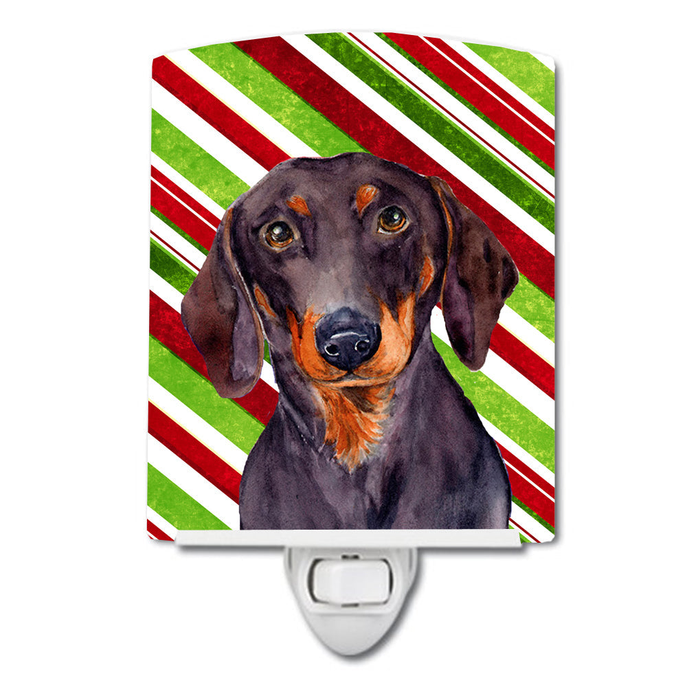 Dachshund Candy Cane Holiday Christmas Ceramic Night Light LH9223CNL