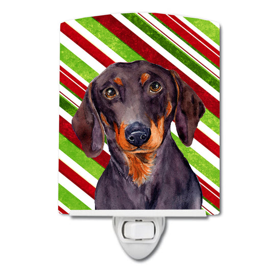 Dachshund Candy Cane Holiday Christmas Ceramic Night Light LH9223CNL
