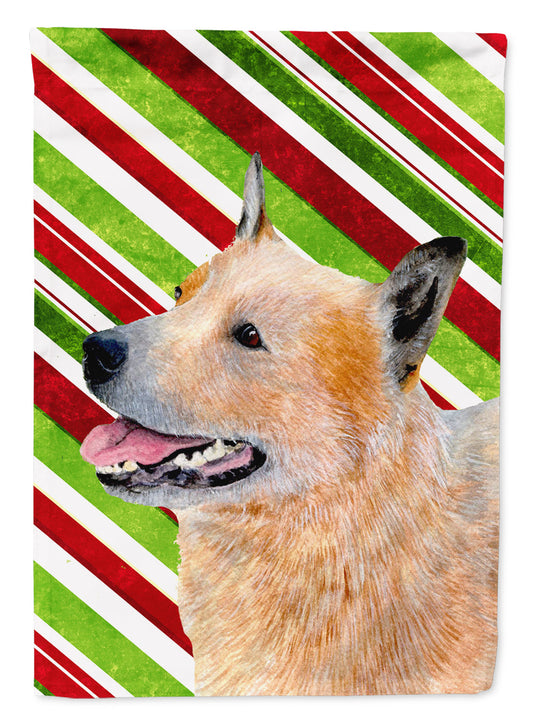 Australian Cattle Dog Candy Cane Holiday Christmas  Garden Flag – Decorative Outdoor Yard Flag