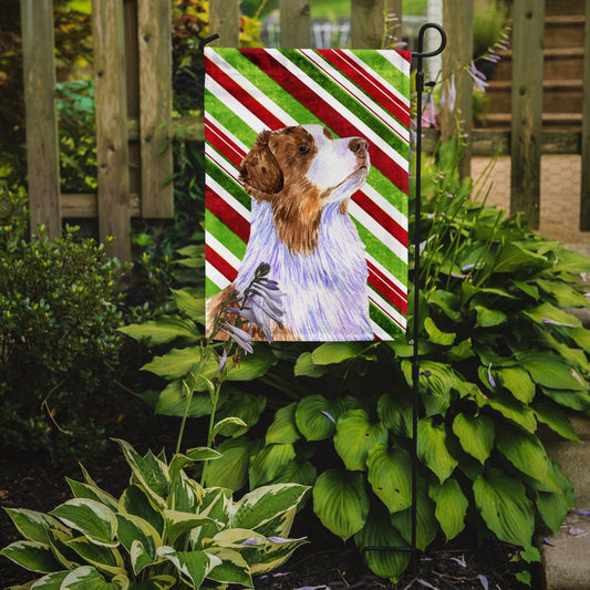 Australian Shepherd Candy Cane Holiday Christmas  Garden Flag – Decorative Outdoor Yard Flag
