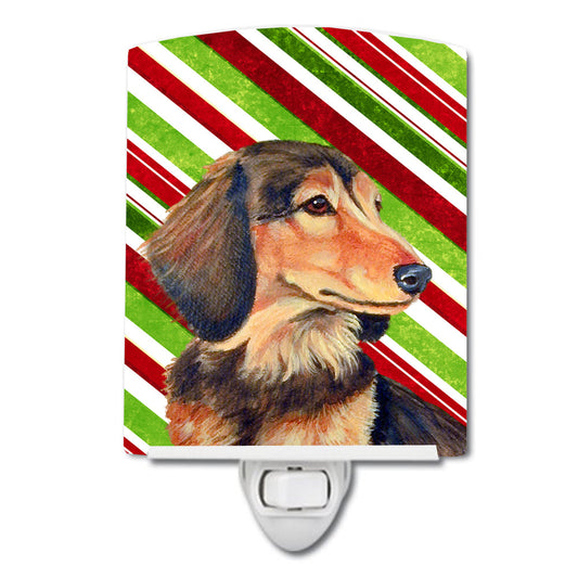 Dachshund Candy Cane Holiday Christmas Ceramic Night Light LH9256CNL