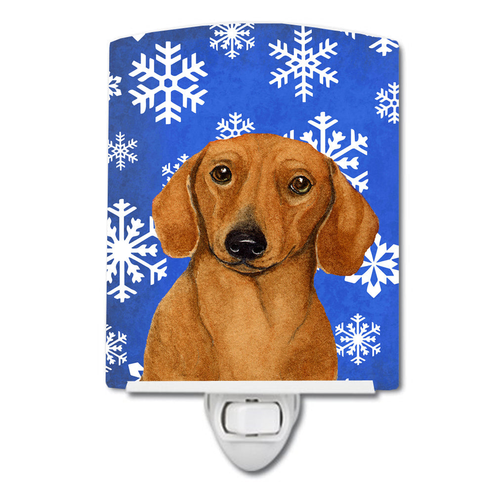Dachshund Winter Snowflakes Holiday Ceramic Night Light LH9267CNL