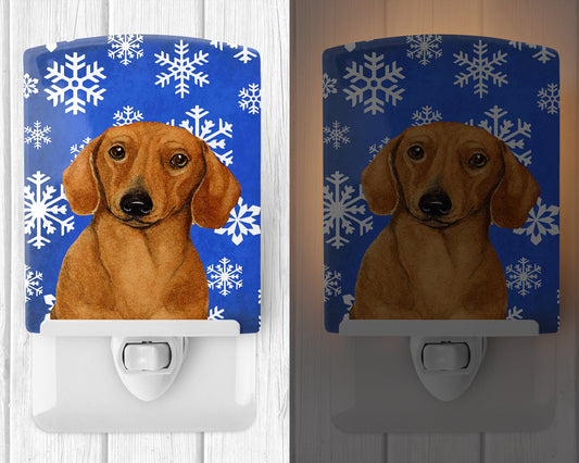 Dachshund Winter Snowflakes Holiday Ceramic Night Light LH9267CNL