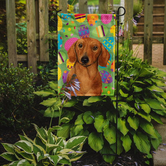 Dachshund Easter Eggtravaganza Garden Flag - Outdoor Decorative Yard Flag
