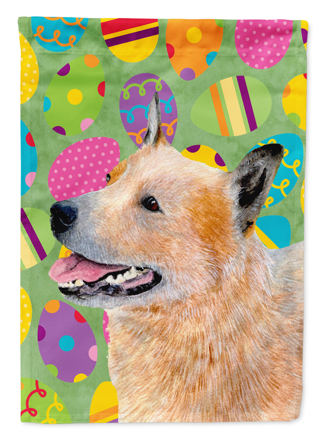 Australian Cattle Dog Easter Eggtravaganza Garden Flag - Outdoor Decorative Yard Flag