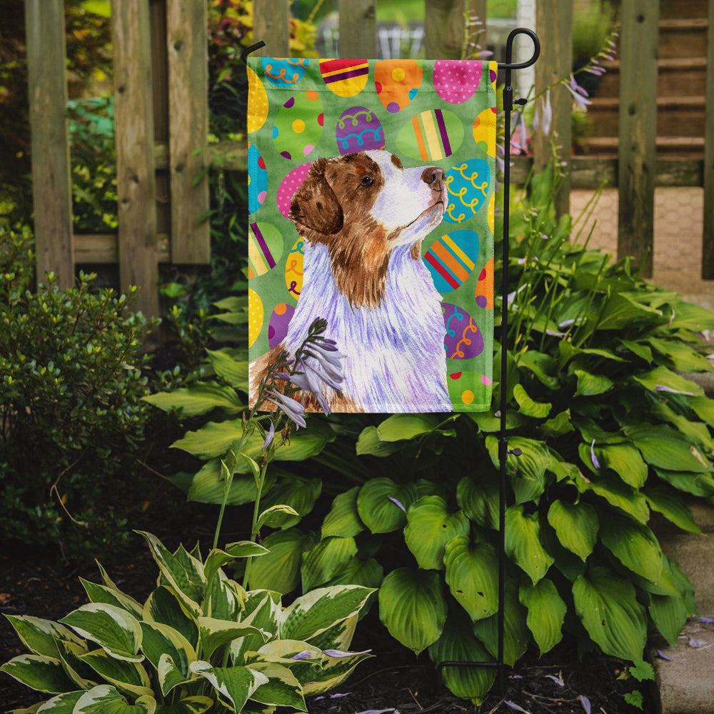 Australian Shepherd Easter Eggtravaganza Garden Flag - Outdoor Decorative Yard Flag
