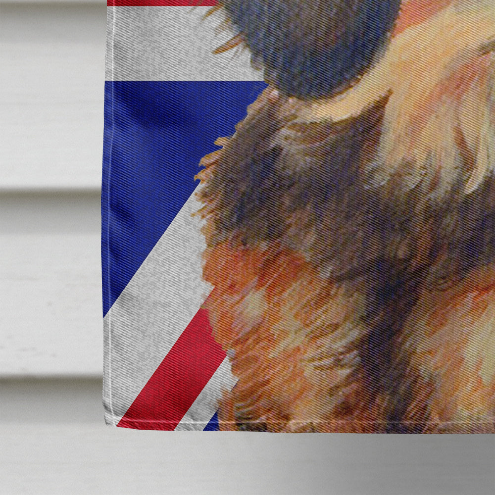 Dachshund with English Union Jack British Flag Flag Canvas House Size LH9502CHF