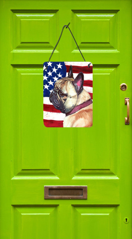 French Bulldog Frenchie USA Patriotic American Flag Wall or Door Hanging Prints LH9545DS1216
