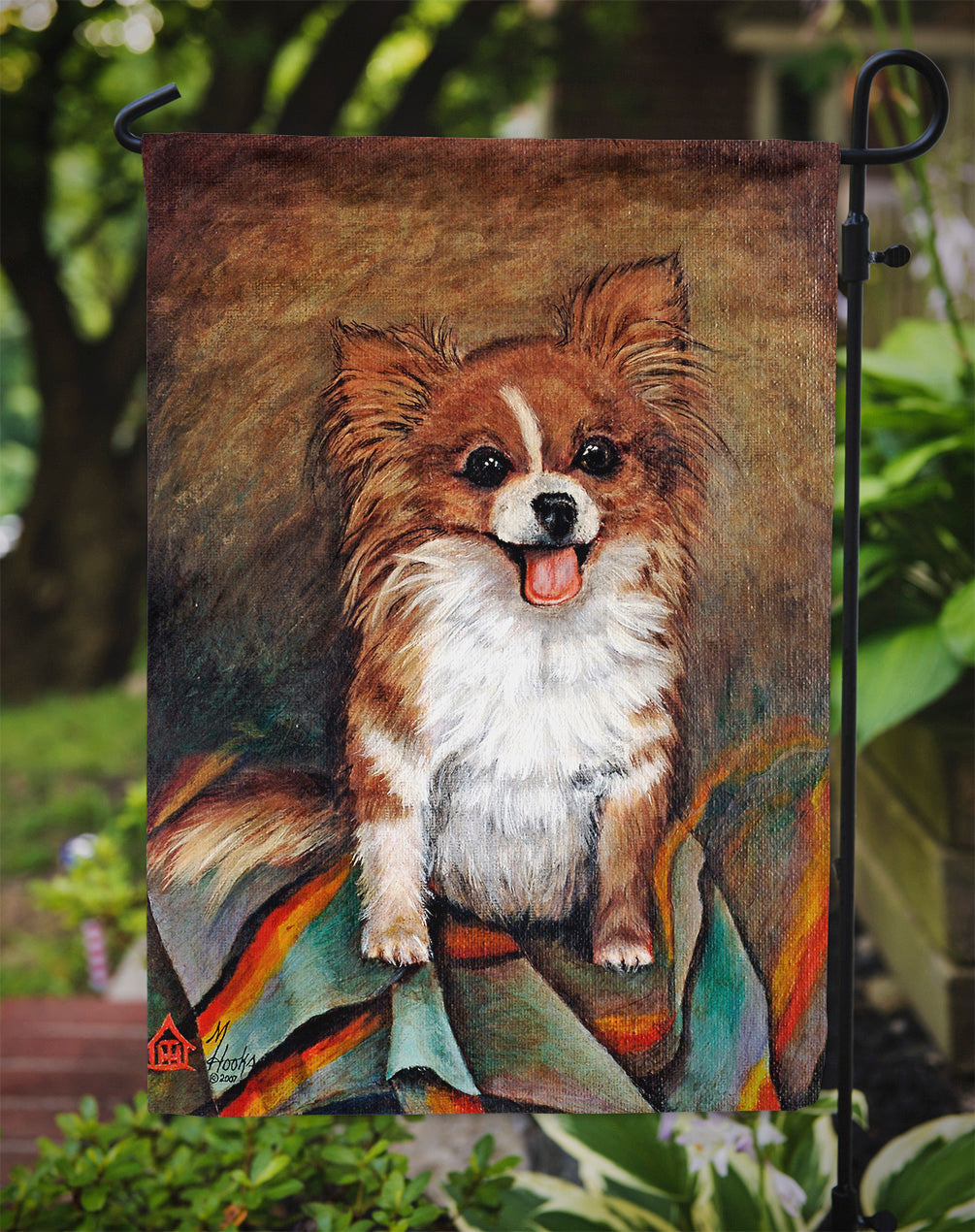 Cecilia Chihuahua Long Hair  Garden Flag – Decorative Outdoor Yard Flag MH1039GF