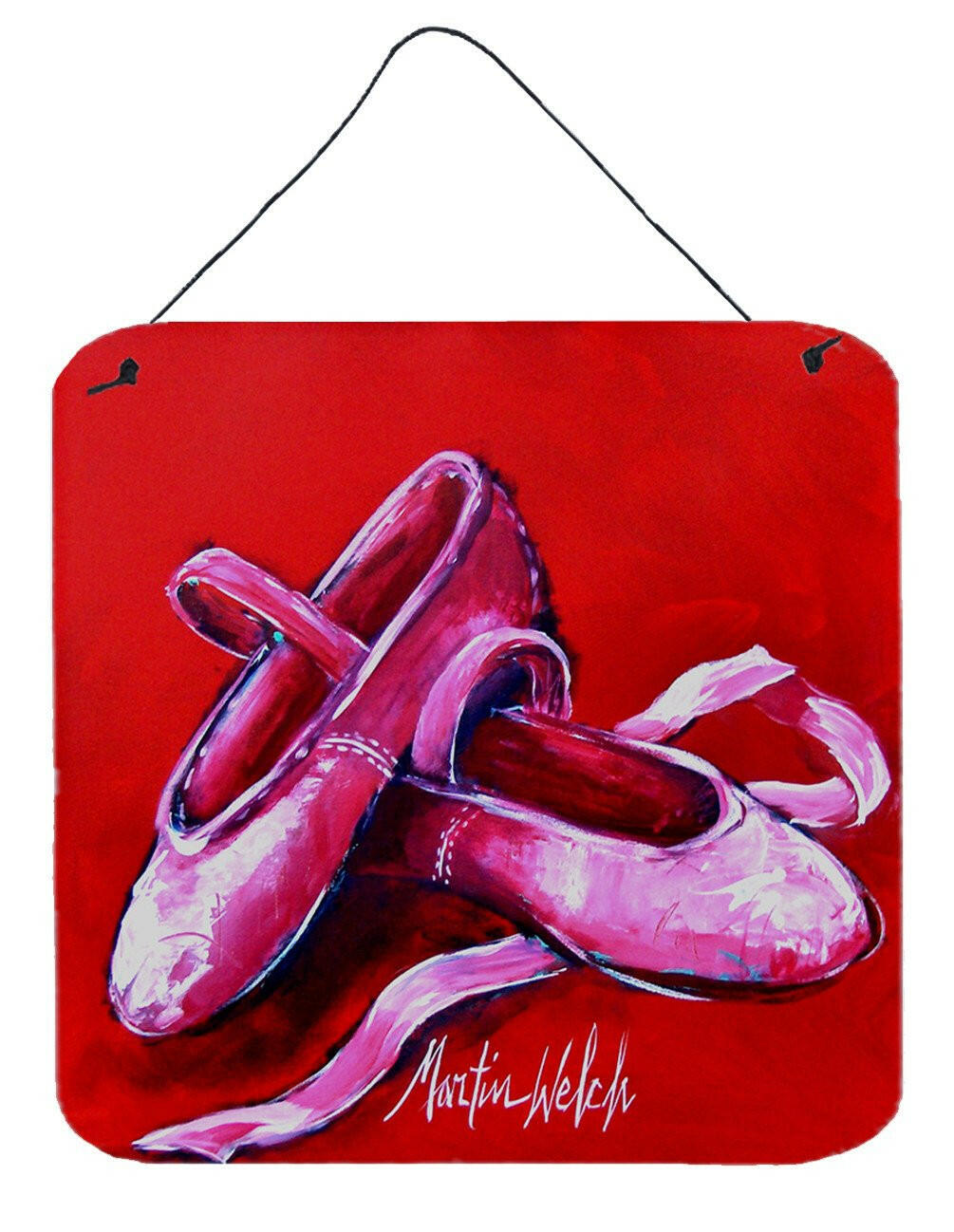 Ballet Pair of Ballet Shoes Aluminium Metal Wall or Door Hanging Prints