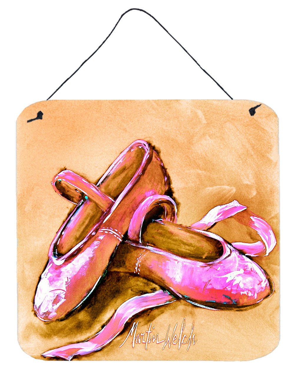 Ballet Shoes Brown and Pink Wall or Door Hanging Prints MW1304DS66