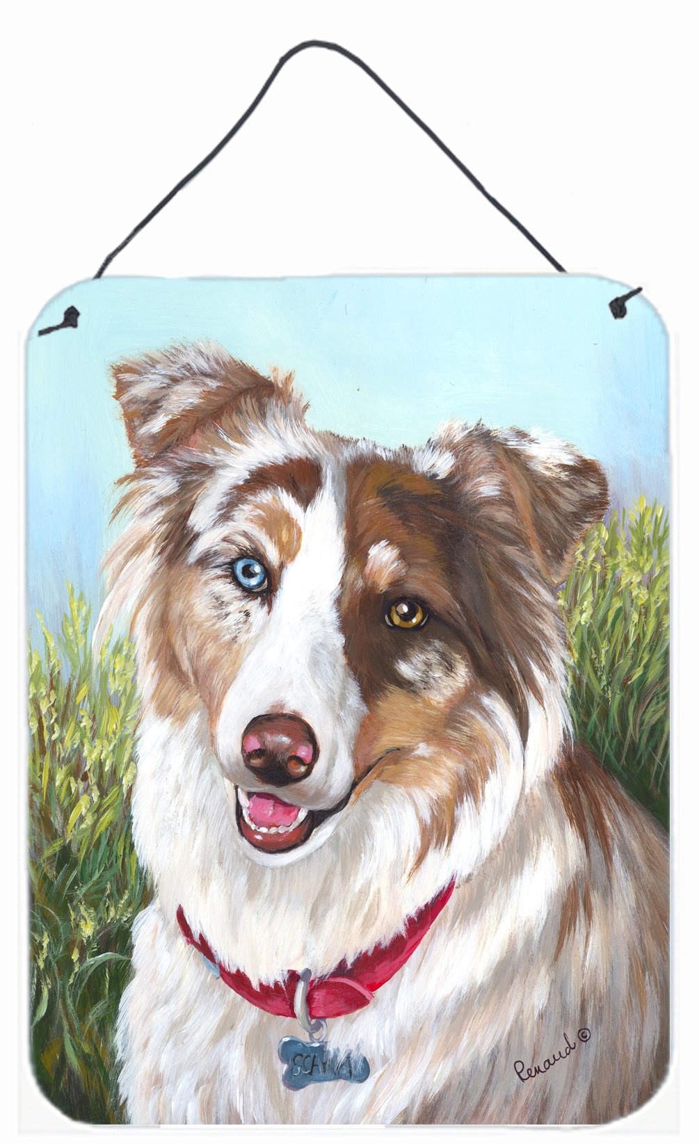 Australian Shepherd Scarlet Wall or Door Hanging Prints PPP3009DS1216