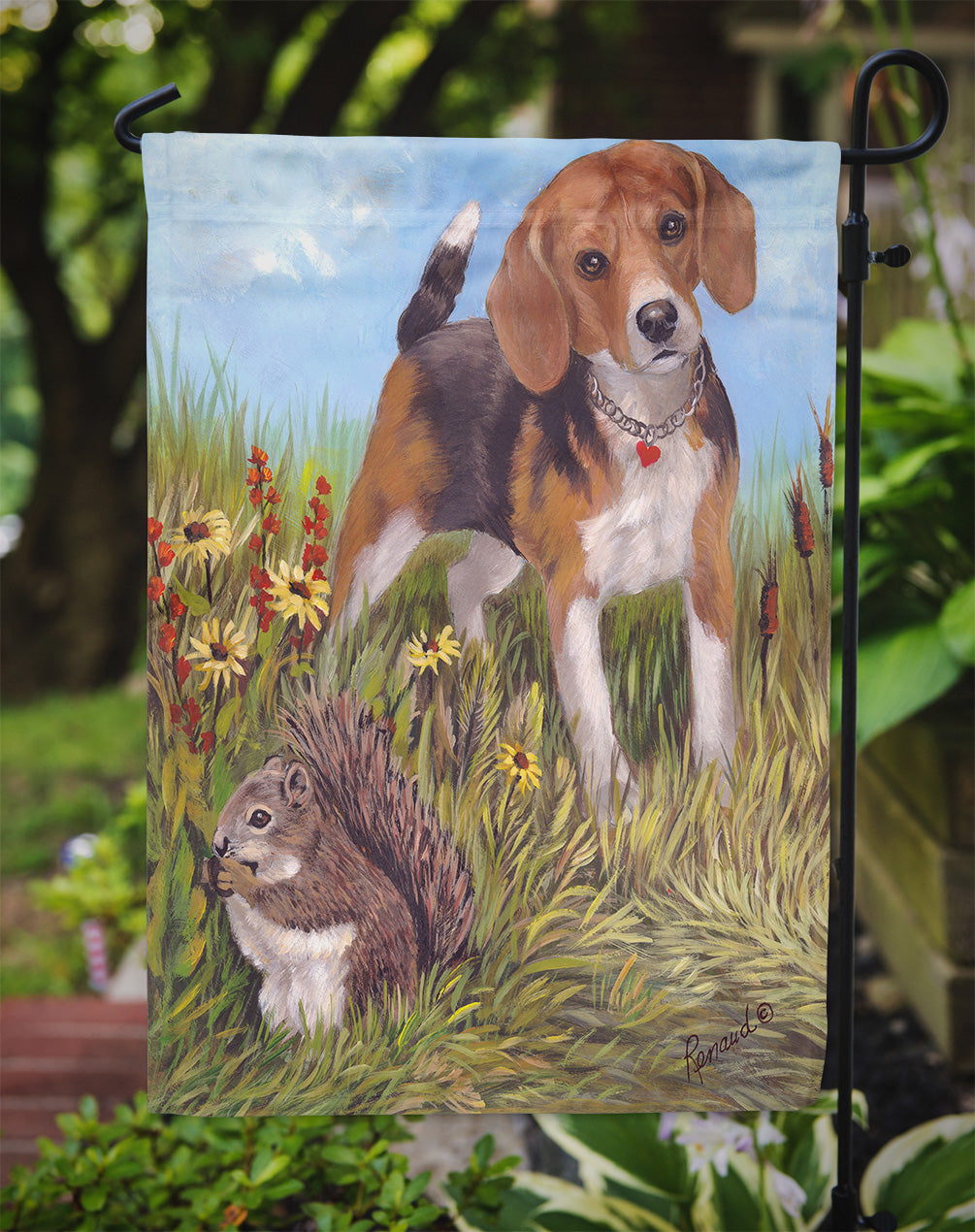 Beagle Hunter Hunted Garden Flag – Decorative Outdoor Yard Flag PPP3016GF