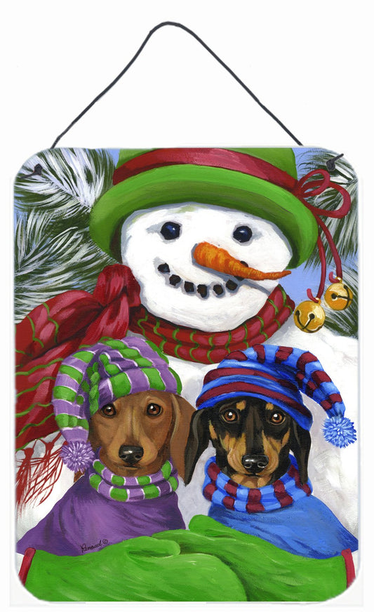 Dachshund Christmas Frosty and Company Wall or Door Hanging Prints PPP3081DS1216