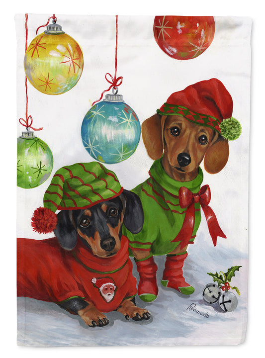 Dachshund Christmas Jingle Garden Flag – Decorative Outdoor Yard Flag PPP3085GF
