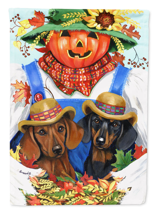 Dachshund Fall Scarecrow Flag Canvas House Size PPP3086CHF