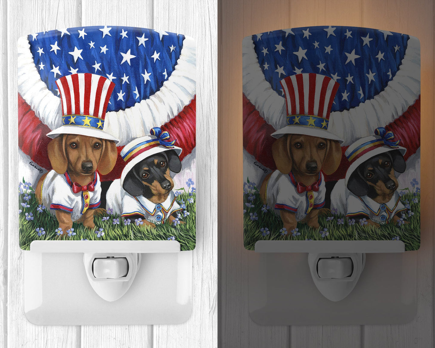 Dachshund USA Ceramic Night Light PPP3088CNL