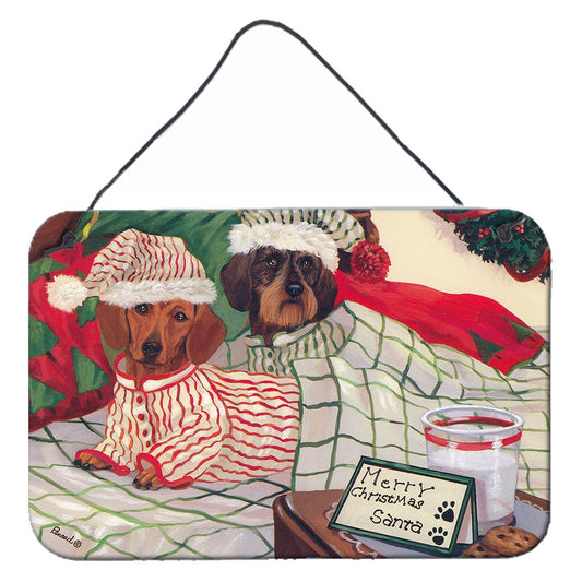 Dachshund Christmas Waiting for Santa Wall or Door Hanging Prints PPP3260DS812