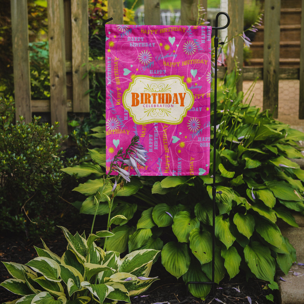 Happy Birthday Pink Garden Flag – Decorative Outdoor Yard Flag