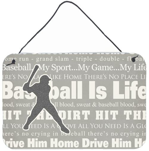 Baseball is Life Aluminium Metal Wall or Door Hanging Prints SB3078DS812