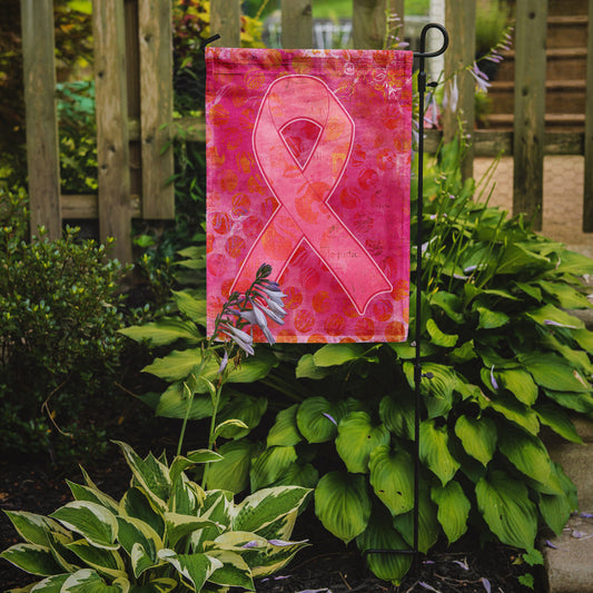 Artsy Breast Cancer Pink Ribbon Garden Flag – Inspirational Outdoor Support Decor SB3094GF