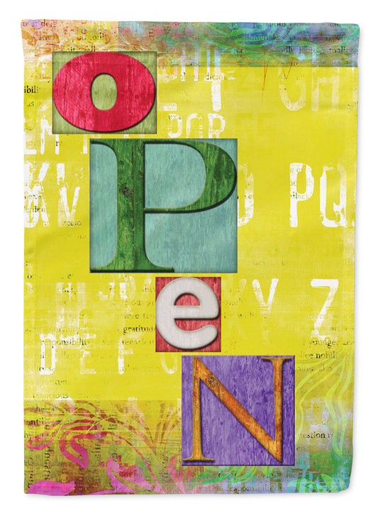 Artsy OPEN Garden Flag - Outdoor Decorative Yard Flag