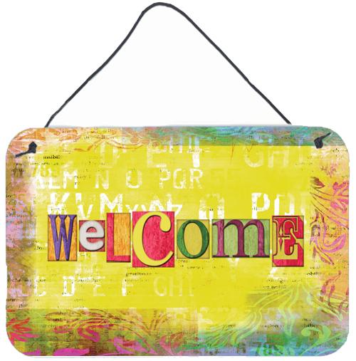 Artsy Welcome Aluminium Metal Wall or Door Hanging Prints