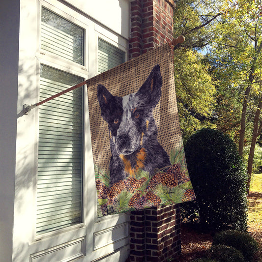 Australian Cattle Dog Flag Canvas House Size