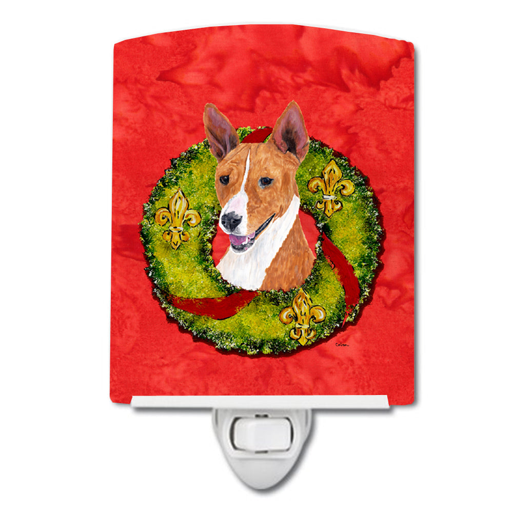 Basenji Christmas Wreath Ceramic Night Light SC9089CNL