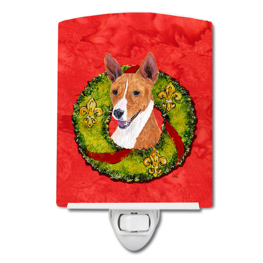 Basenji Christmas Wreath Ceramic Night Light SC9089CNL