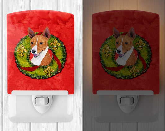 Basenji Christmas Wreath Ceramic Night Light SC9089CNL