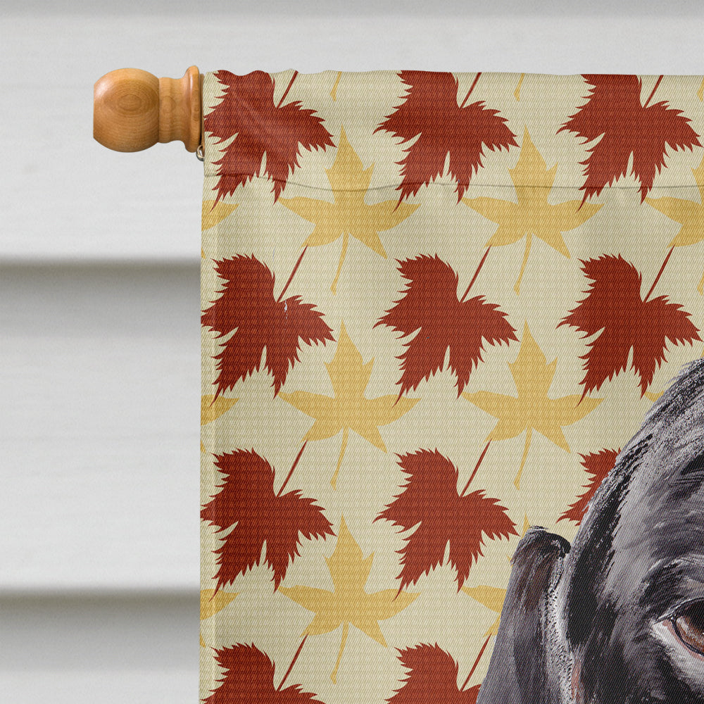 Dachshund Fall Leaves Portrait Flag Canvas House Size